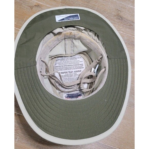 RARE Tilley LTM6 IS 7 1/4 Insect Shield Airflo Sun Hat Hiking With NECK FLAP Tan - Picture 3 of 10